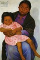 Portrait of Madesta and Inesita (Retratos de Modesta y Inesita) 1939 - Diego Rivera
