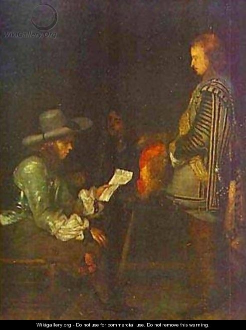 An Officer Reading A Letter 1657-58 - Gerard Terborch