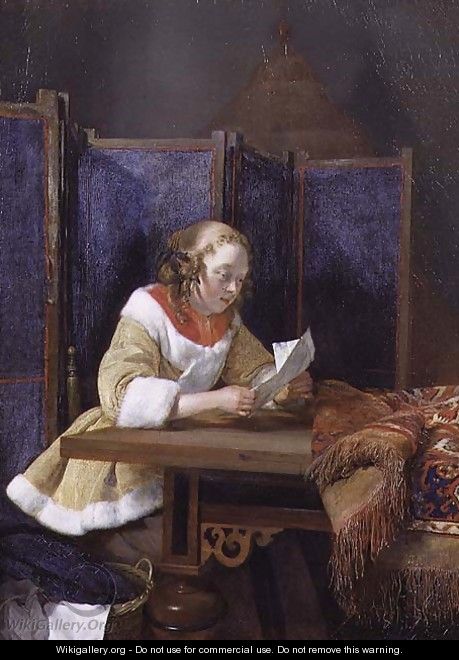 A Lady Reading a Letter early 1660s - Gerard Terborch