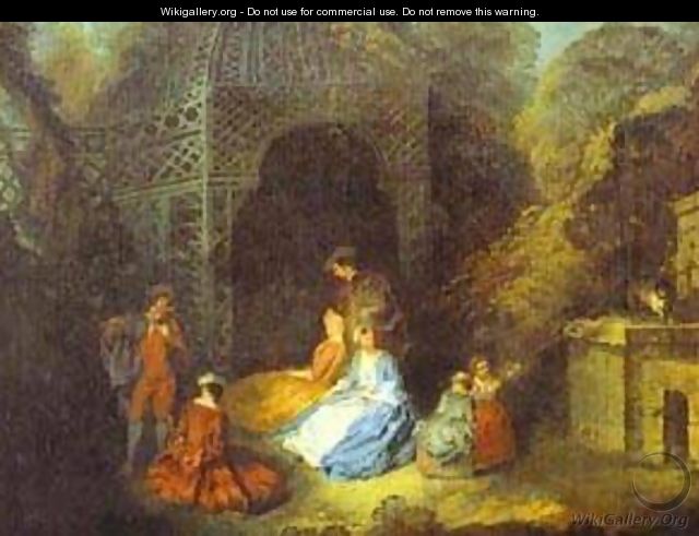 Watteau Or His Circle The Flautist - Jean-Antoine Watteau
