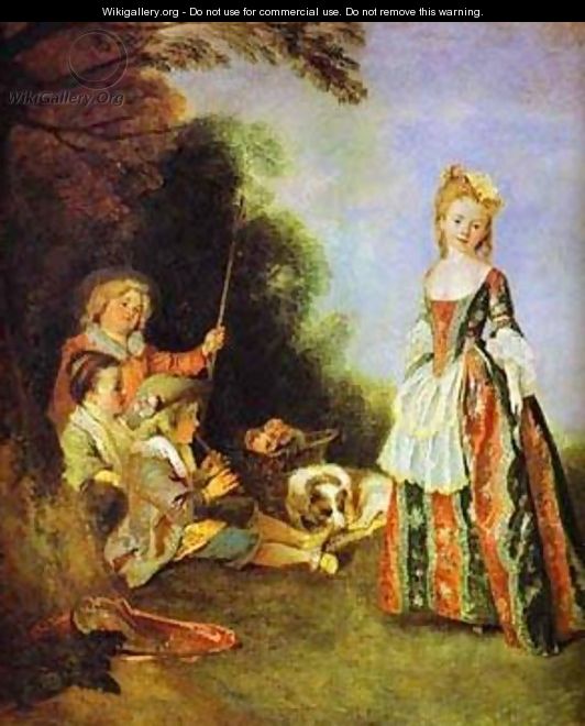 The Dance Detail 1719 - Jean-Antoine Watteau