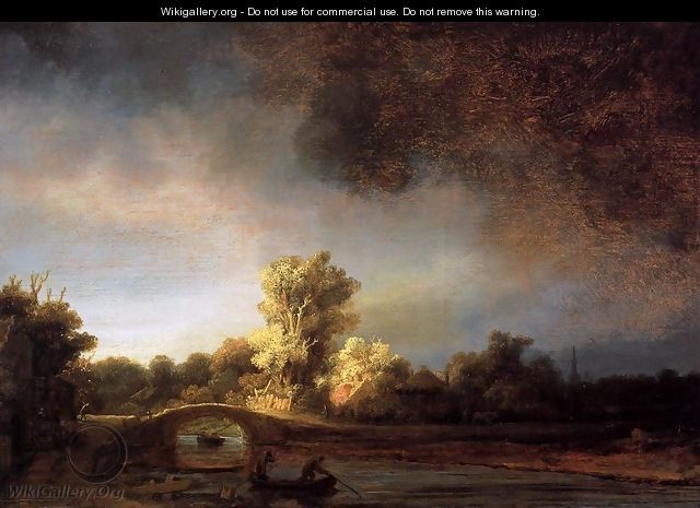 Landscape with a Stone Bridge 1638 - Harmenszoon van Rijn Rembrandt