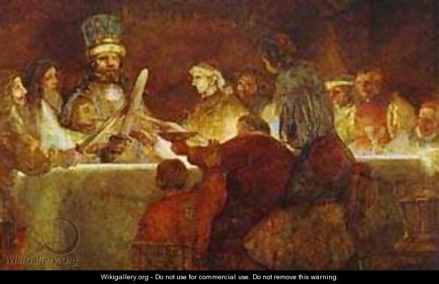 The Conspiracy Of Claudius (Or Julius) Civilis 1661 - Harmenszoon van Rijn Rembrandt
