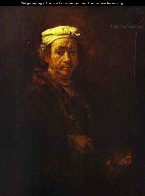 Self Portrait At The Easel 1660 - Harmenszoon van Rijn Rembrandt