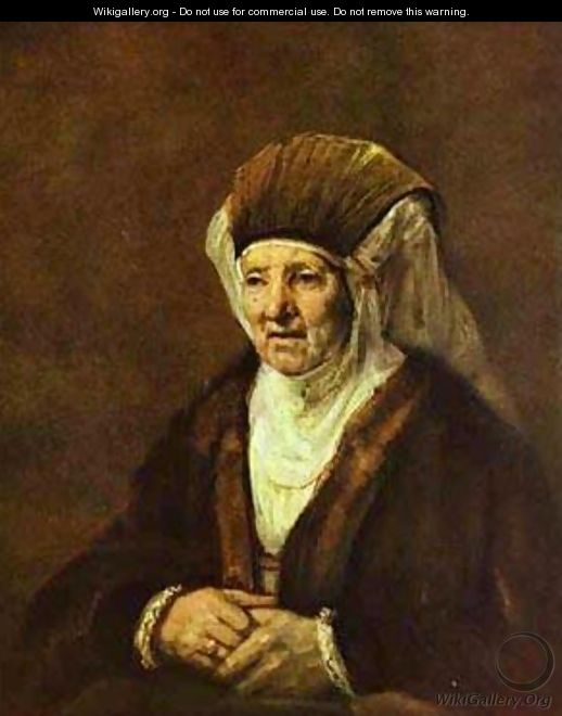 Portrait Of An Old Woman 1655 - Harmenszoon van Rijn Rembrandt