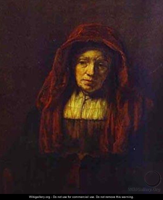 Portrait Of An Old Woman 1654 - Harmenszoon van Rijn Rembrandt