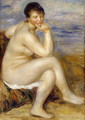 Bather Seated on a Rock 1882 - Pierre Auguste Renoir