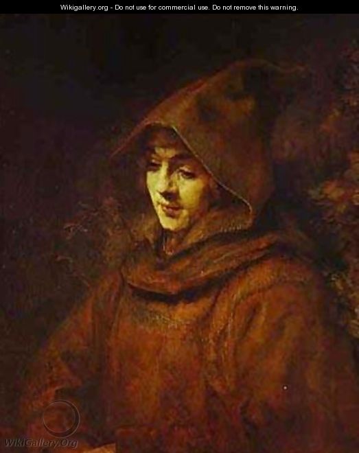 Titus In A Monk Habit 1660 - Harmenszoon van Rijn Rembrandt