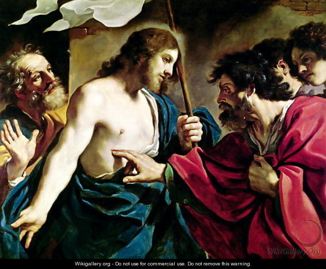 The Incredulity of St Thomas - Guercino