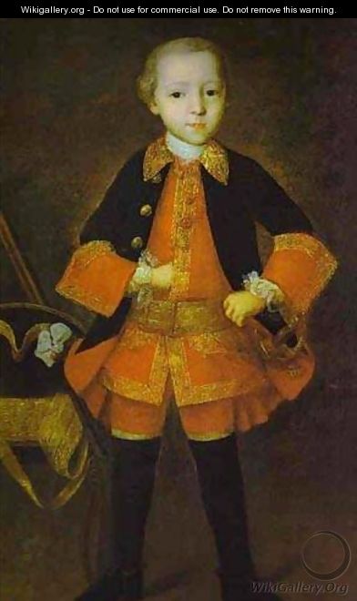 Prince FN Golitzin As A Child Detail 1760 - Ivan Vishnyakov