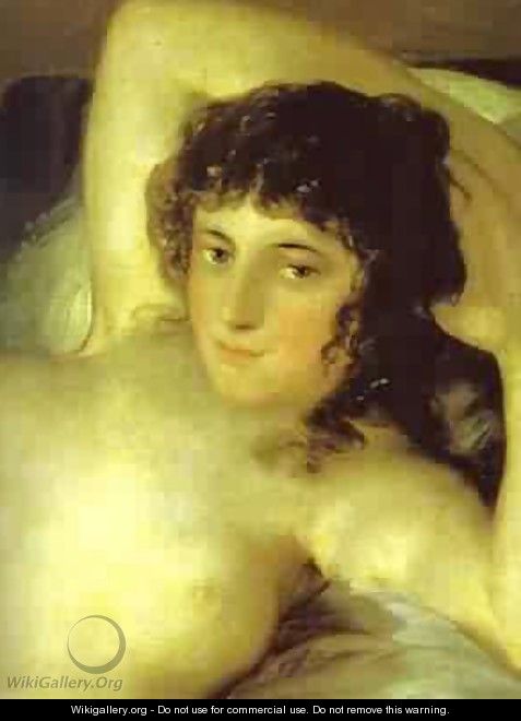 The Nude Maja (La Maja Desnuda) Detail 1799-1800 - Francisco De Goya y Lucientes