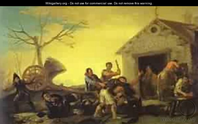 Fight At The Cock Inn 1777 - Francisco De Goya y Lucientes