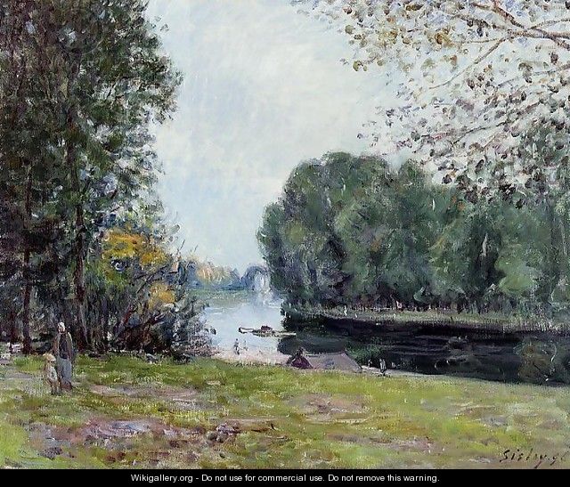 A Bend in the Loing, Sunlighjt 1896 - Alfred Sisley