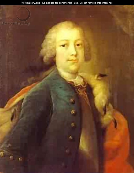 Portrait Of Prince Boris Kurakin (1733-1764) 1748 - Georg Christoph Grooth