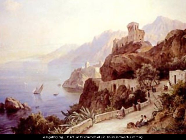 The Bay Of Salerno - Friedrich, the Elder Preller