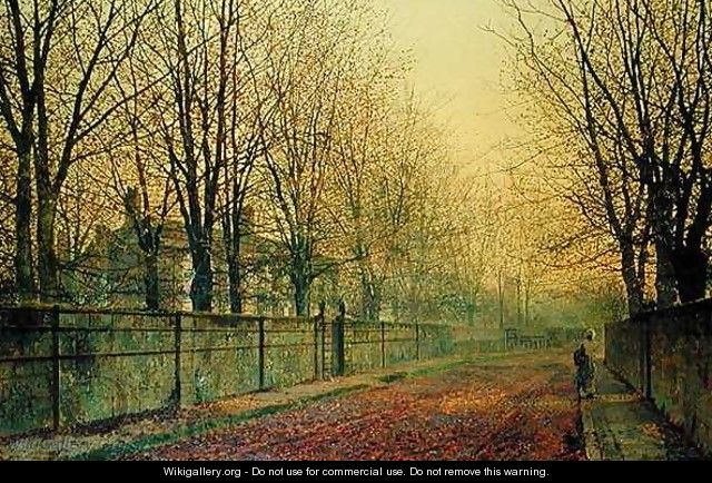 In the Golden Glow of Autumn 1884 - John Atkinson Grimshaw