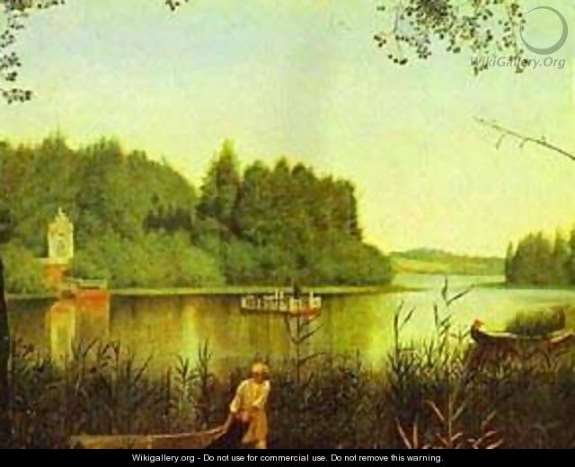 View Of A Moldino Lake In The Estate Of Ostrovky 1840s-1850s - Grigori Vasilievich Soroka