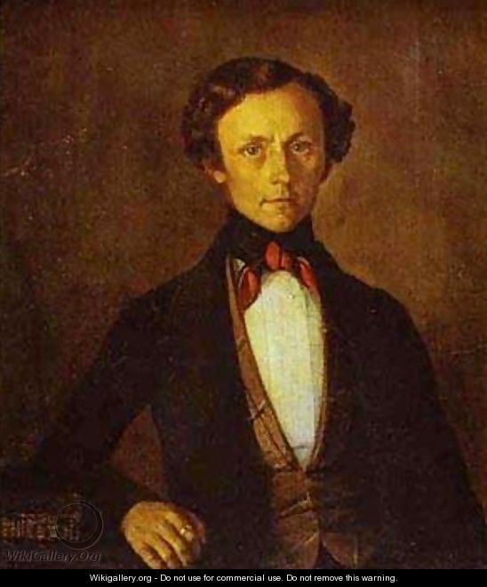 Portrait Of Va Preobrazhensky 1850s - Grigori Vasilievich Soroka