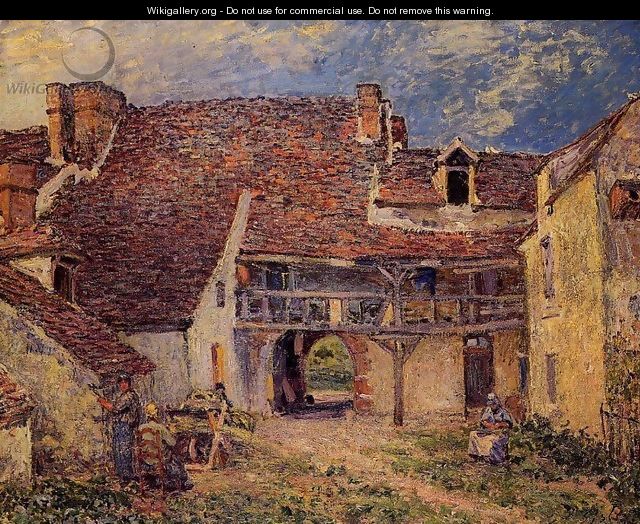 Courtyard of a Farm at Saint-Mammes 1884 - Alfred Sisley