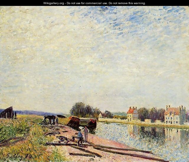 Barges on the Loing at Saint-Mammes 1884 1 - Alfred Sisley