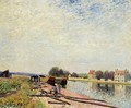 Barges on the Loing at Saint-Mammes 1884 1 - Alfred Sisley