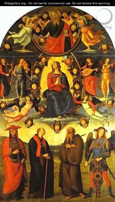 The Assumption Of The Virgin With Saints 1500 - Pietro Vannucci Perugino
