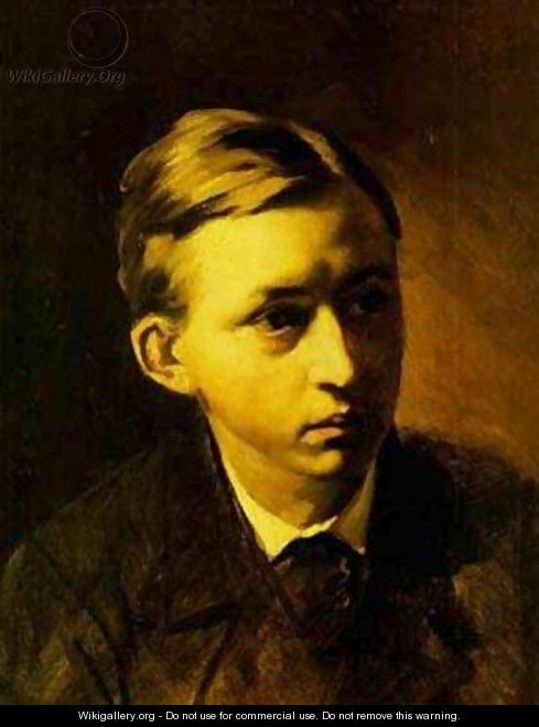 Portrait Of The Painter Nikolai Kasatkin 1876 - Vasily Perov