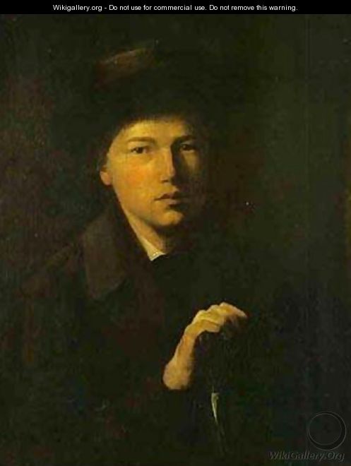 Portrait Of Nikolai Kridener The Artists Brother 1856 - Vasily Perov