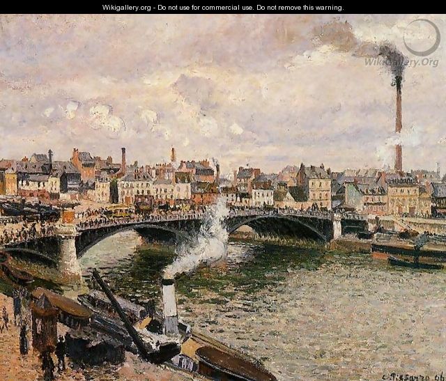 Morning Overcast Day Rouen 1896 - Camille Pissarro