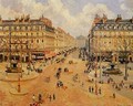 Avenue de l Opera Place du Thretre Francais Misty Weather 1898 - Camille Pissarro