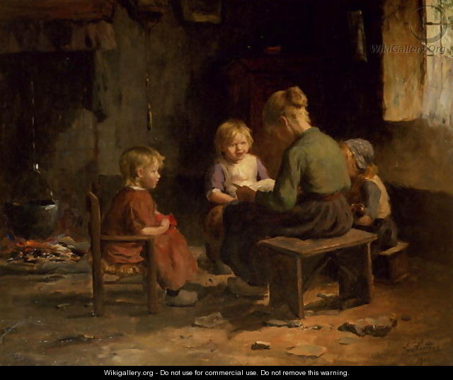 The Reading Lesson - Evert Pieters