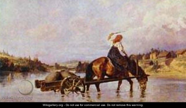 Crossing Of The River Oyat 1872 - Vasily Polenov