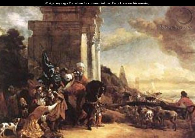 Departure Of An Oriental Entourage 1658-60 - Cornelis Van Poelenburgh