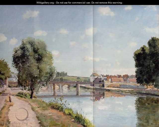 The Railroad Bridge at Pontoise 1873 - Camille Pissarro