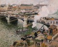 The Boieldiu Bridge rouen Damp Weather 1896 - Camille Pissarro