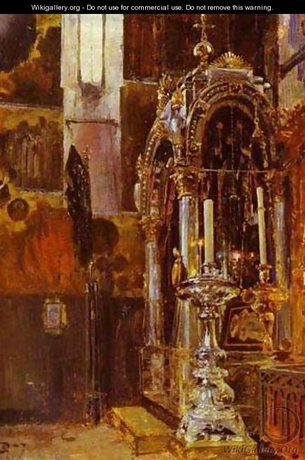 The Shrine Of The Metropolitan Iona In The Uspensky Cathedral 1877 - Vasily Polenov