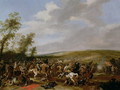 Battle Scene at Lutzen between King Gustavus Adolfus of Sweden against the Troops of Wallenstein 1632 - Anthonie Palamedesz. (Stevaerts, Stevens)