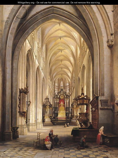 Interior of a Church 1840 - Jules Victor Genisson