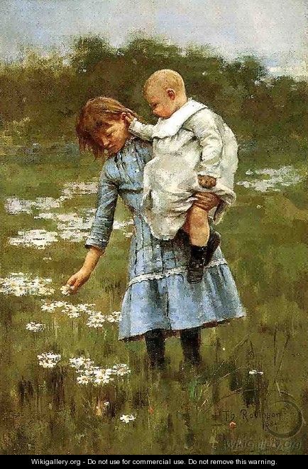 In a Daisy Field 1884 - Sanford Robinson Gifford
