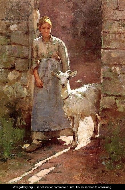 Girl with Goat 1886 - Sanford Robinson Gifford