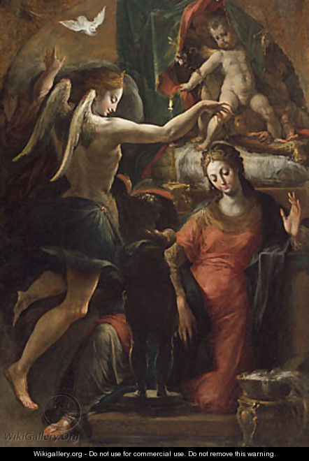 The Annunciation - Girolamo Francesco Maria Mazzola (Parmigianino)