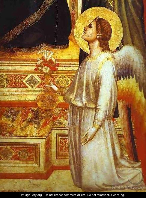 Madonna And Child Enthroned With Saints (Ognissanti Madonna) Detail 3 1305-1310 - Giotto Di Bondone