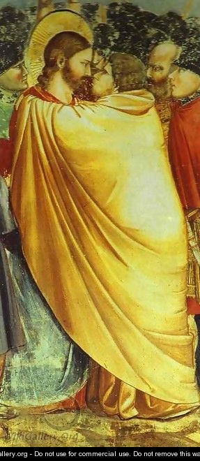 Kiss Of Judas Detail 1304-1306 - Giotto Di Bondone