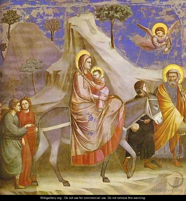 Flight Into Egypt 1304-1306 - Giotto Di Bondone