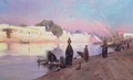 Washerwomen on the banks of the Nile - Eugène-Alexis Girardet
