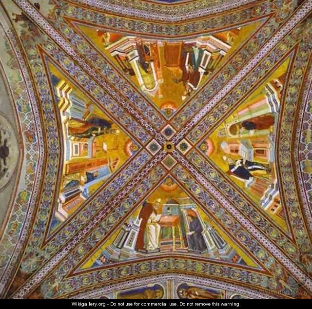 Vault Of The Doctors Of The Church 1290-1295 - Giotto Di Bondone