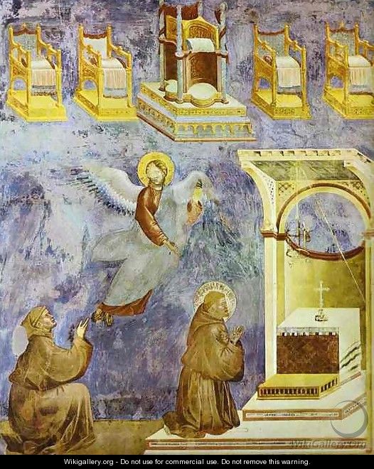 The Vision Of The Thrones 1295-1300 - Giotto Di Bondone