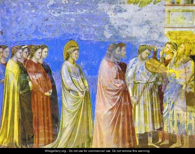 The Marriage Procession Of The Virgin Detail 1304-1306 - Giotto Di Bondone