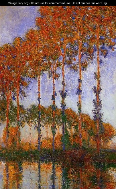 Poplars on the Banks of the River Epte Sunset 1891 - Claude Oscar Monet