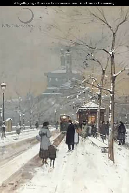 Figures in the Snow Paris - Eleanor Fortescue-Brickdale